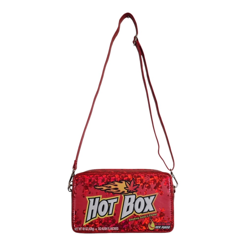 Red hot crossbody bag